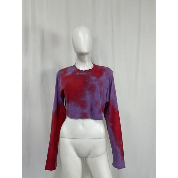 Cotton Citizen 'Tokyo' Purple Cotton Crop Shirt Size XS - Picture 2 of 5